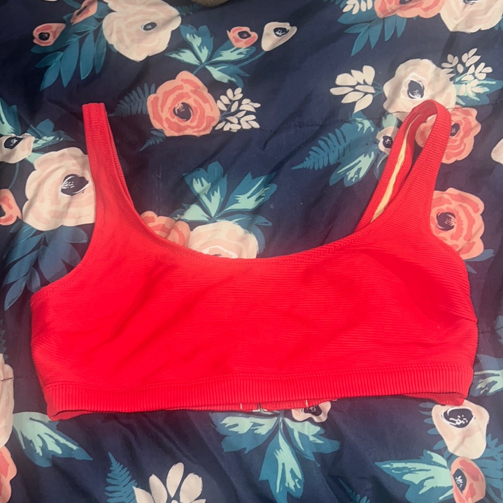 Red bathing suit top